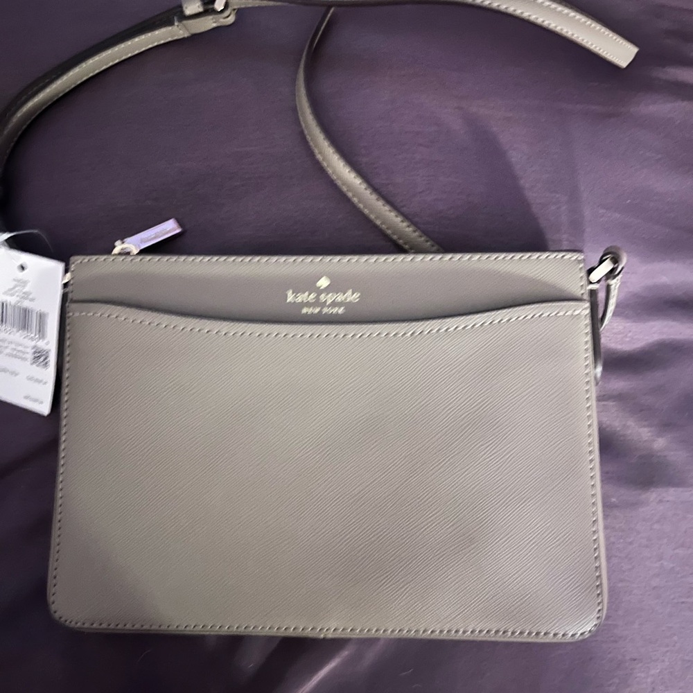 Kate Spade Elegant Gray Shoulder Bag